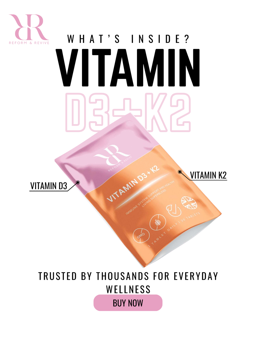 Vitamin D3 + K2 4000 iu