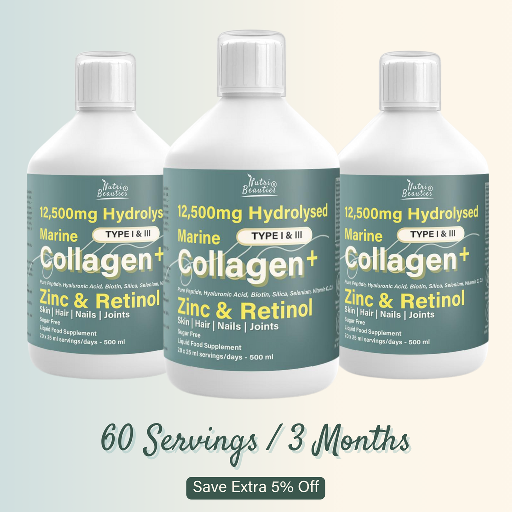 12,500mg Hydrolysed Marine Collagen PLUS Zinc & Retinol (NB)