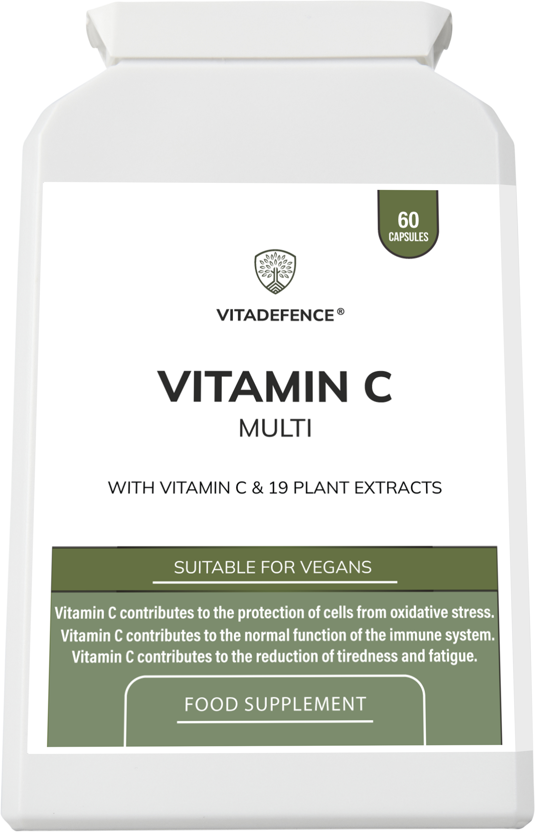 Vitadefence® Vitamin C Multi | With Botanicals & Minerals – 60 Capsules