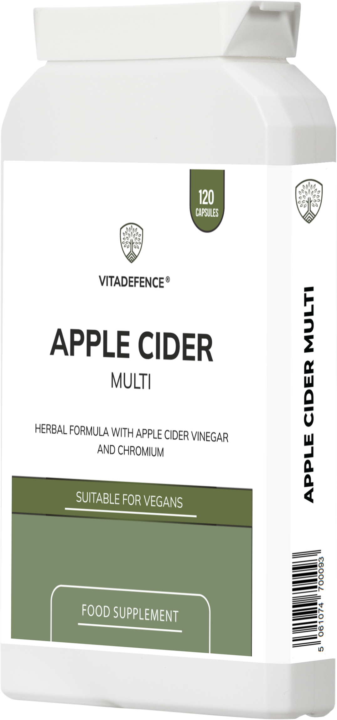 Vitadefence® Apple Cider Multi | With Chromium, Turmeric & Botanicals – 120 Vegan Capsules