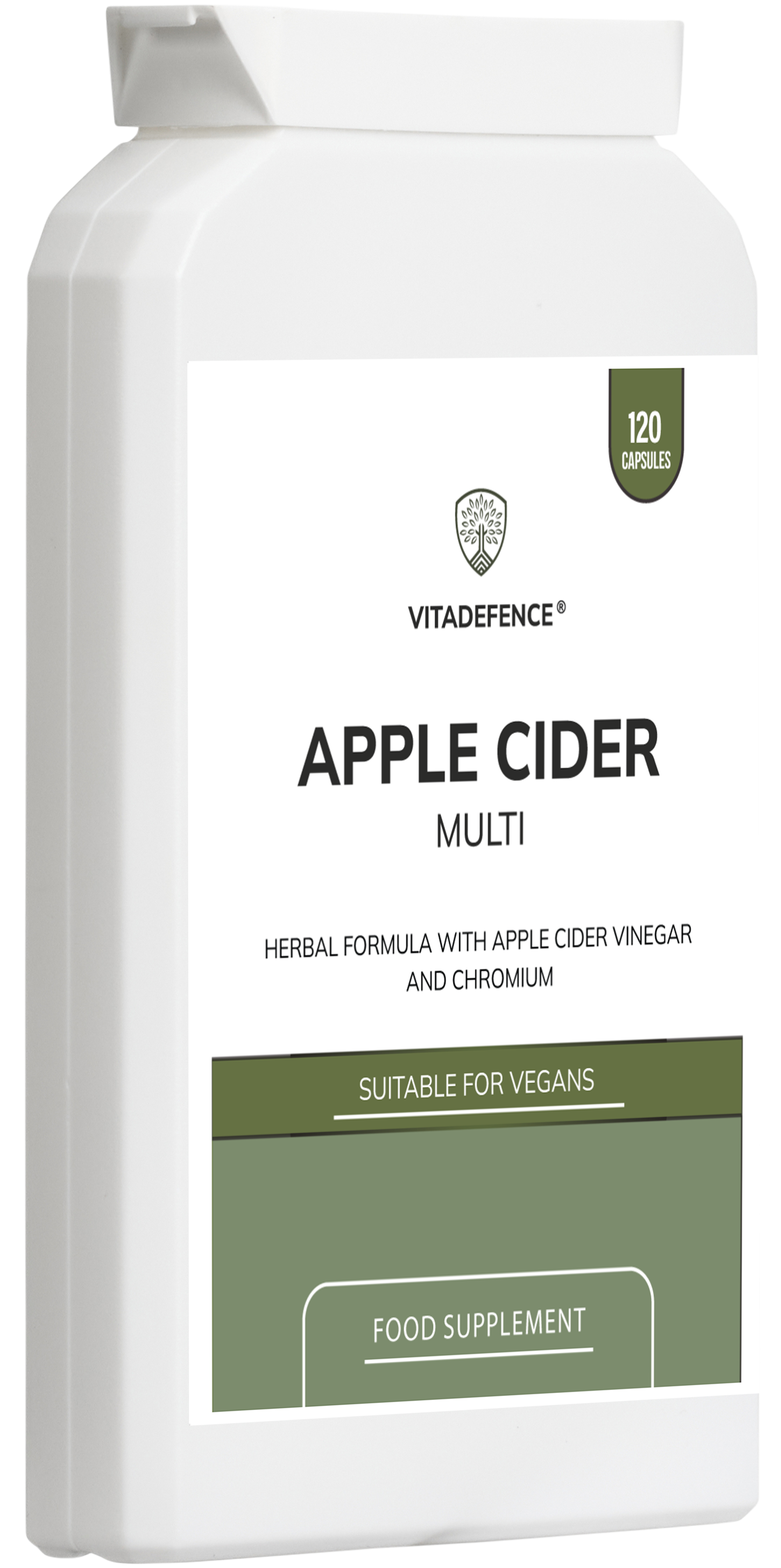 Vitadefence® Apple Cider Multi | With Chromium, Turmeric & Botanicals – 120 Vegan Capsules