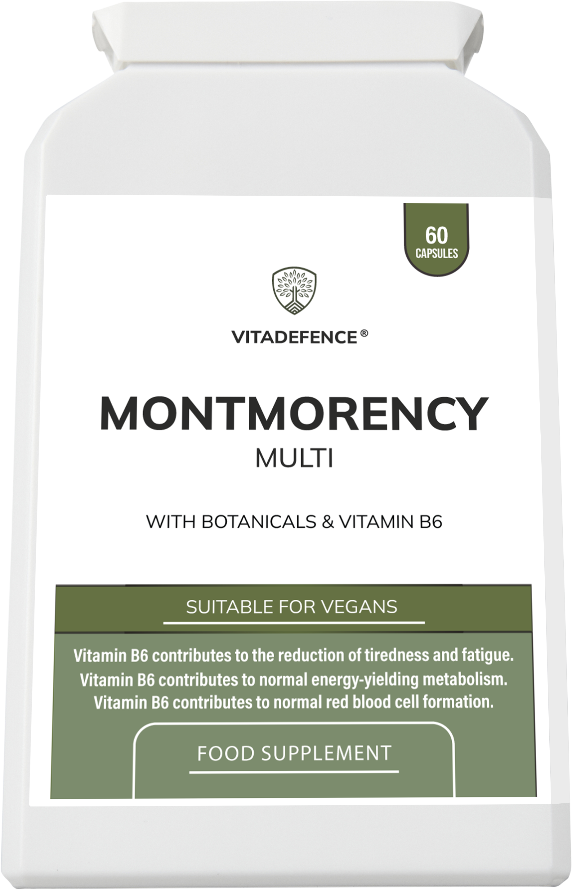 Vitadefence® Montmorency Multi | With Vitamin B6, Beetroot & Tart Cherry – 60 Capsules