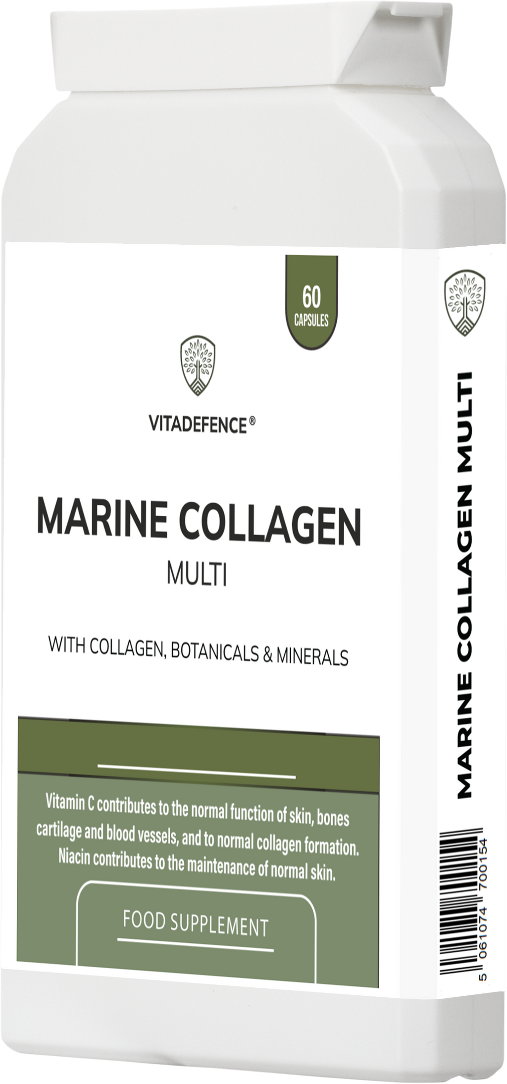 Vitadefence® Marine Collagen Multi | With Vitamin C, Zinc & Biotin – 60 Capsules