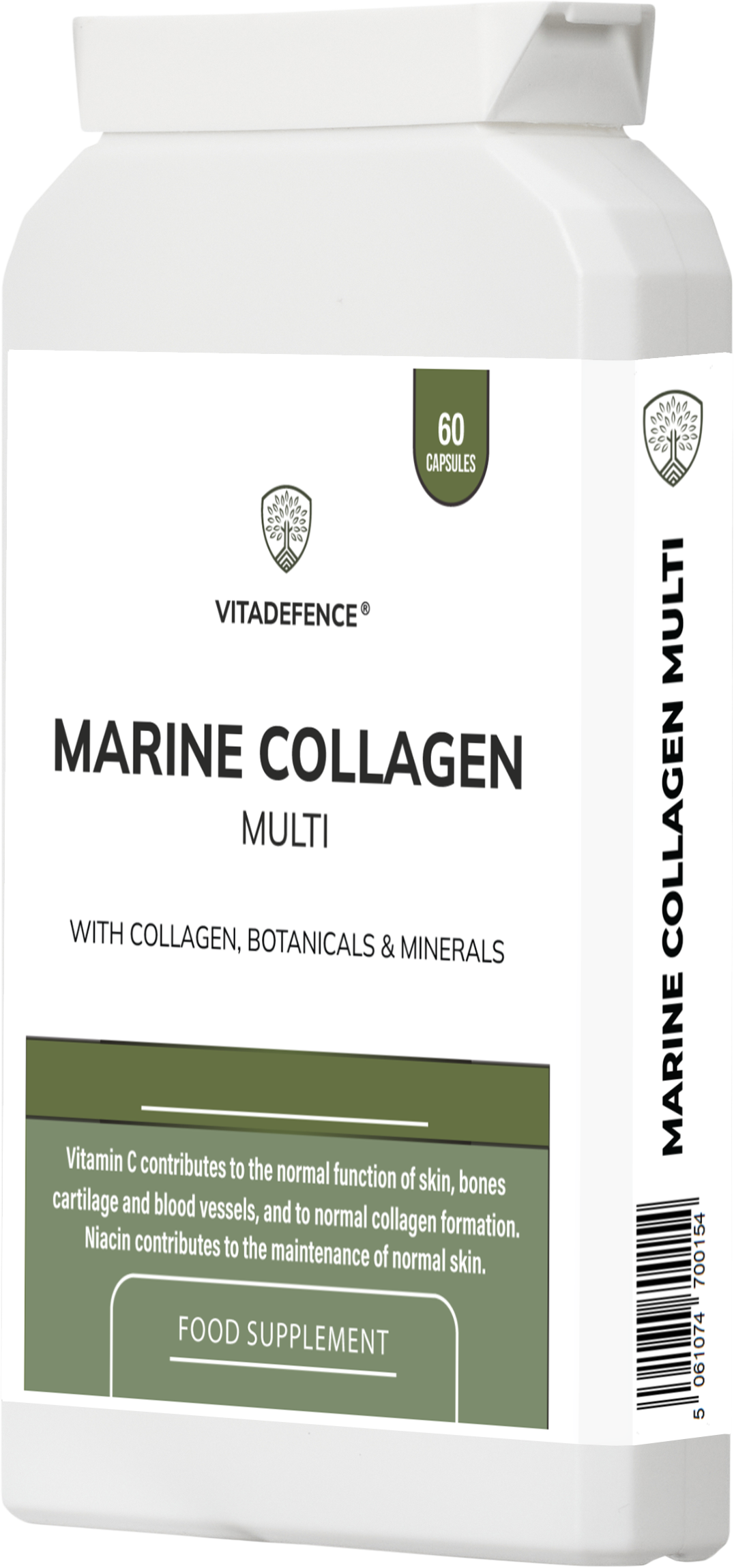 Vitadefence® Marine Collagen Multi | With Vitamin C, Zinc & Biotin – 60 Capsules