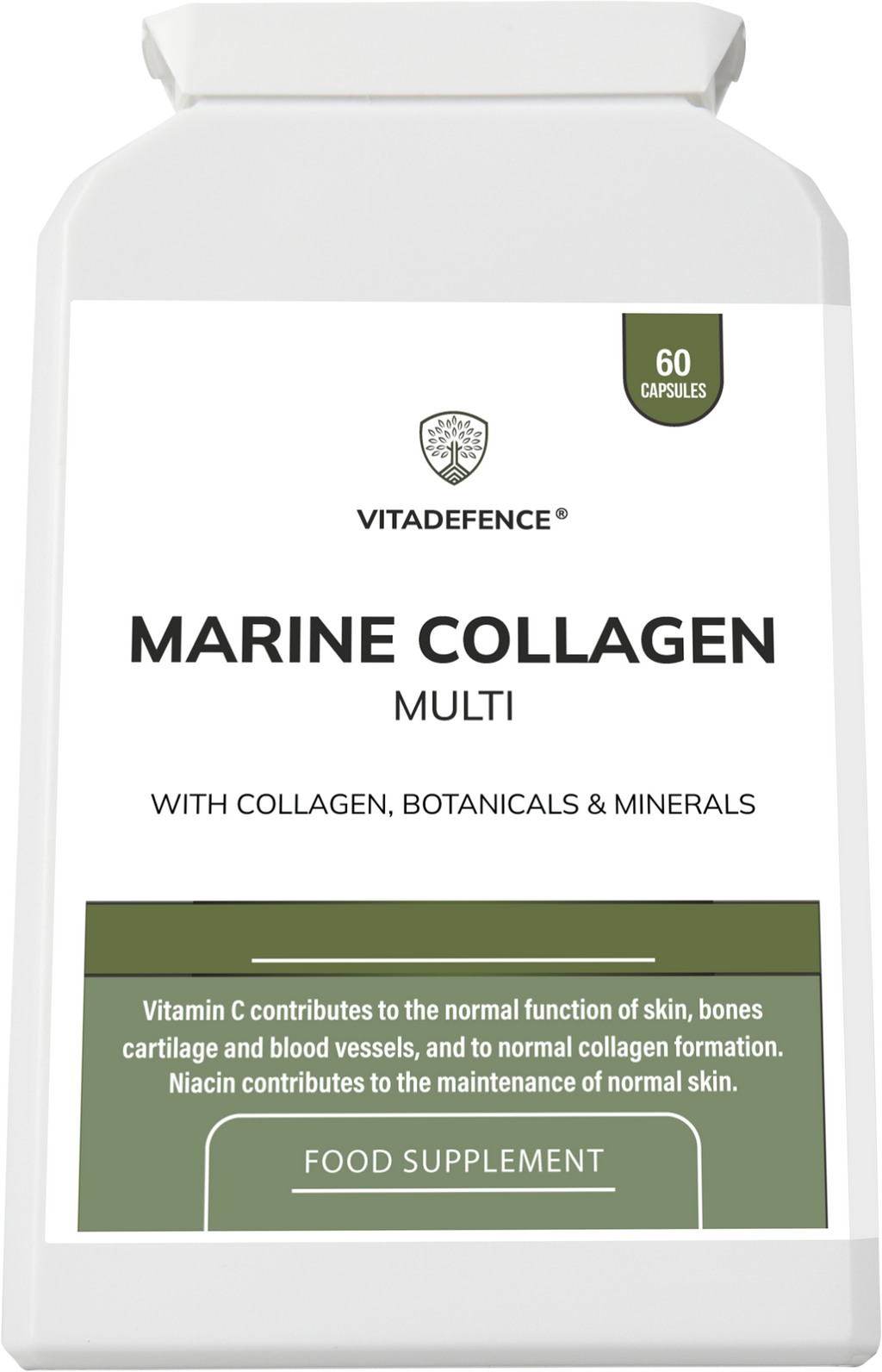Vitadefence® Marine Collagen Multi | With Vitamin C, Zinc & Biotin – 60 Capsules