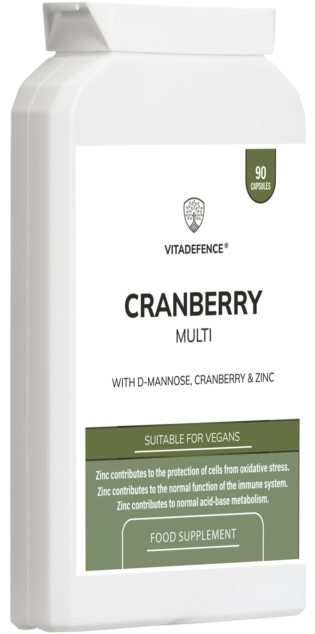 Vitadefence® Cranberry Multi | With D-Mannose, Zinc & Botanicals – 90 Vegan Capsules