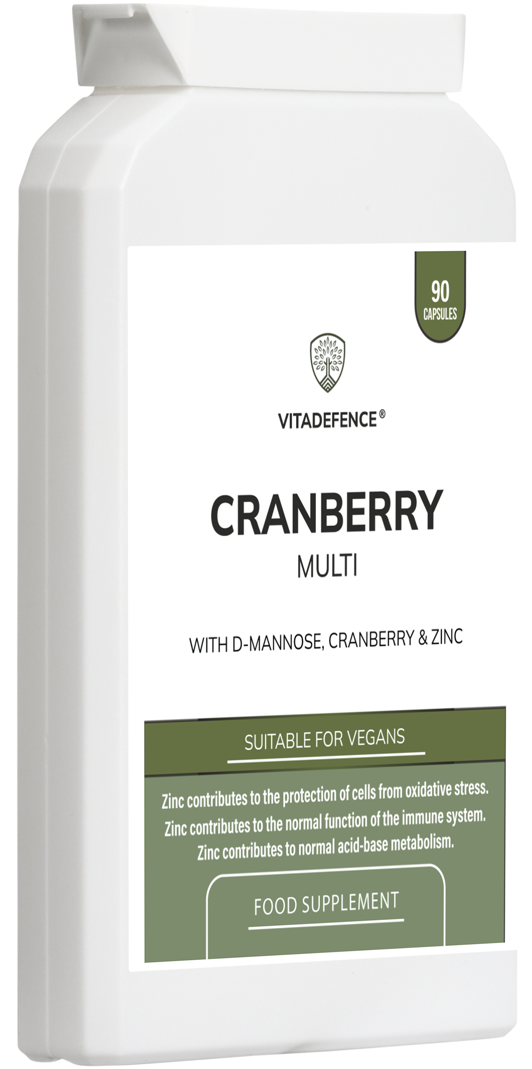Vitadefence® Cranberry Multi | With D-Mannose, Zinc & Botanicals – 90 Vegan Capsules