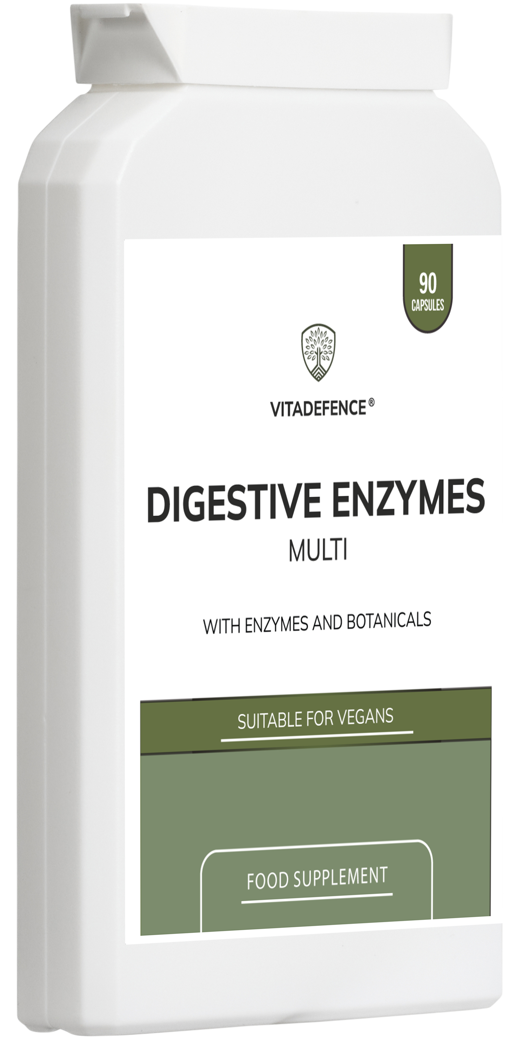 Vitadefence® Digestive Enzyme Multi | With Turmeric, Apple Cider Vinegar & Enzyme Blend – 90 Capsules