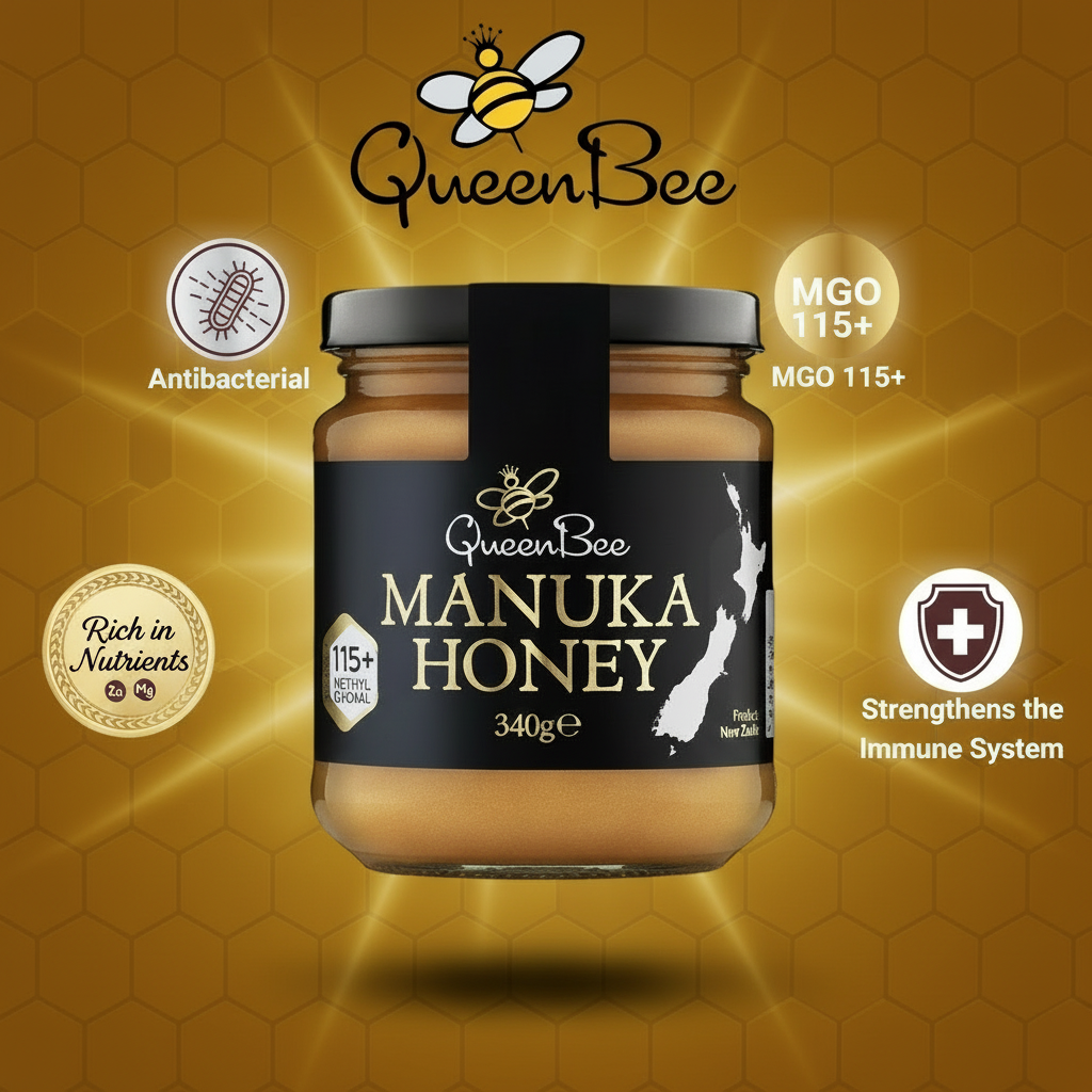 Queen Bee Manuka Honey MG115 - 340g