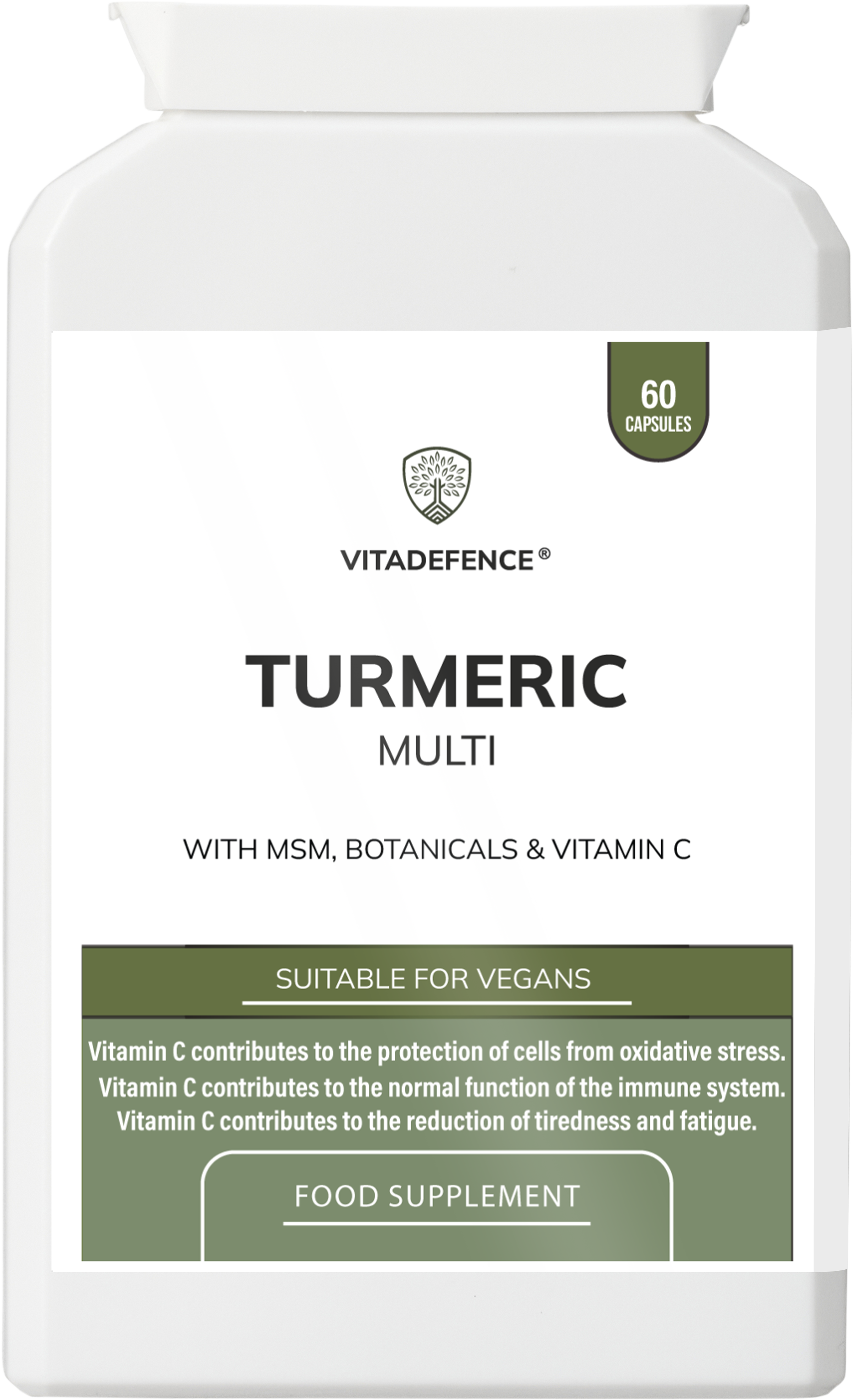 Vitadefence® Turmeric Multi | With Vitamin B6, Zinc & Botanicals – 60 Capsules