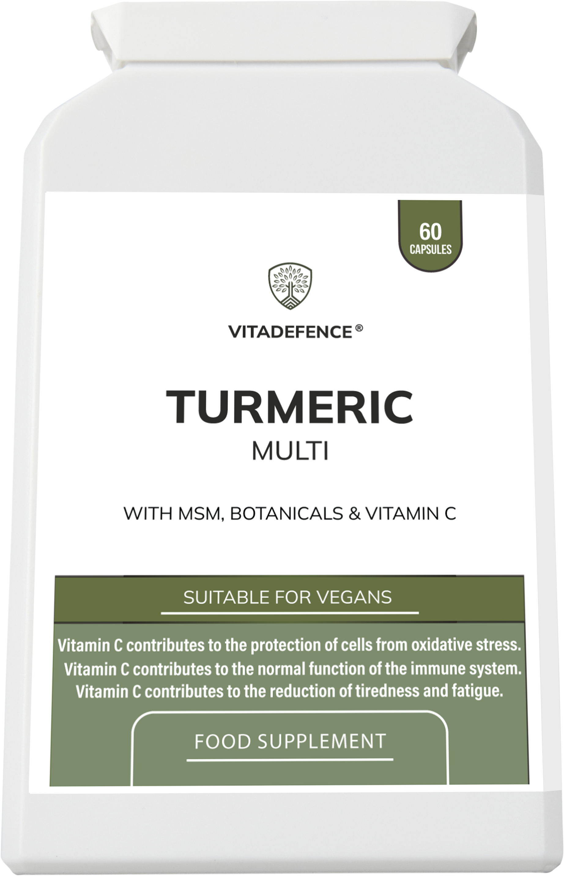 Vitadefence® Turmeric Multi | With Vitamin B6, Zinc & Botanicals – 60 Capsules