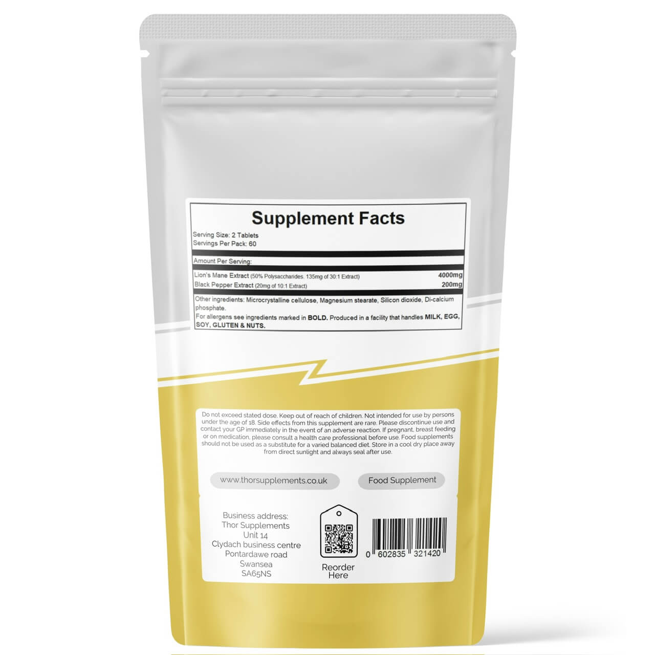 Lion's Mane | 50% Polysaccharides | 120 Tablets