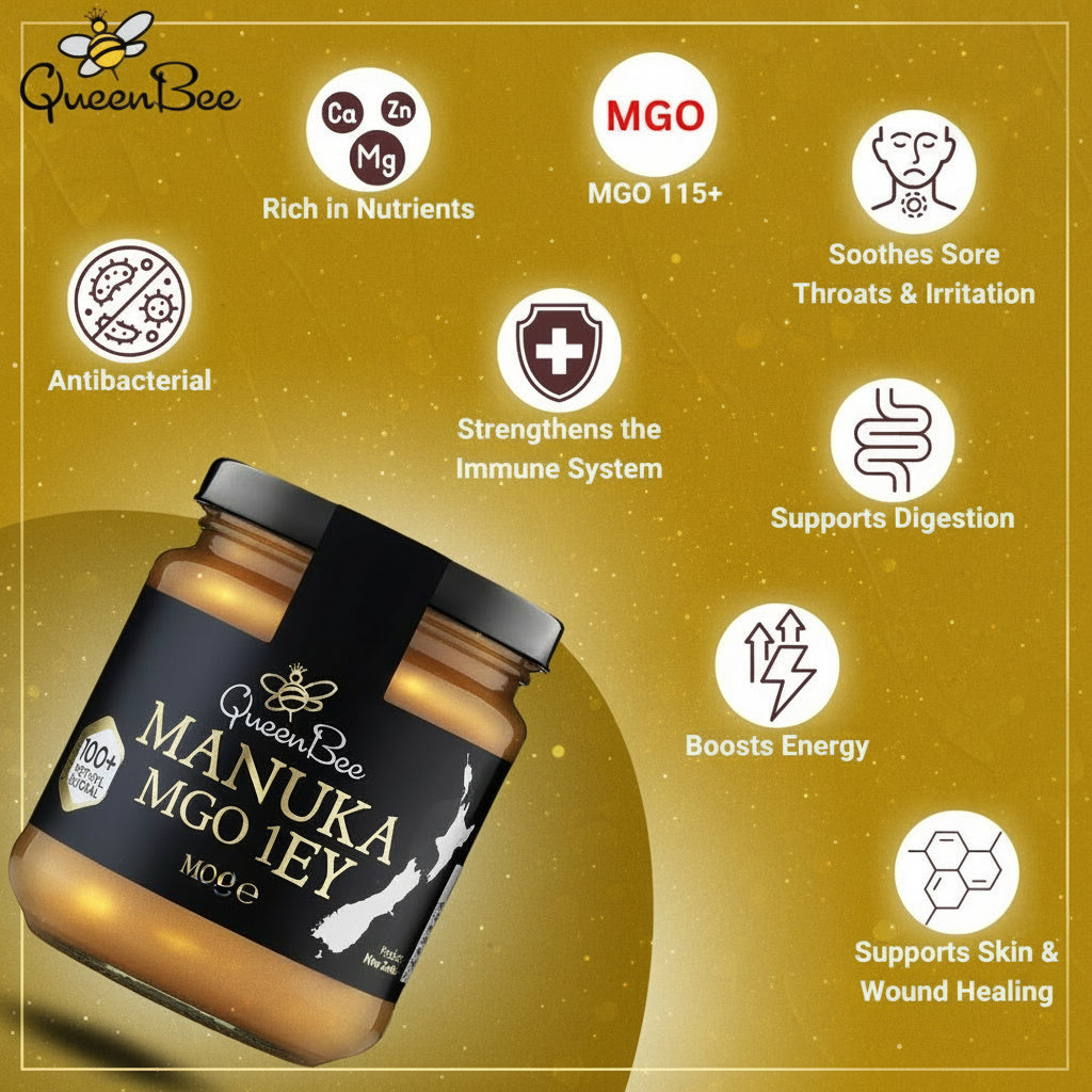 Queen Bee Manuka Honey MG115 - 340g