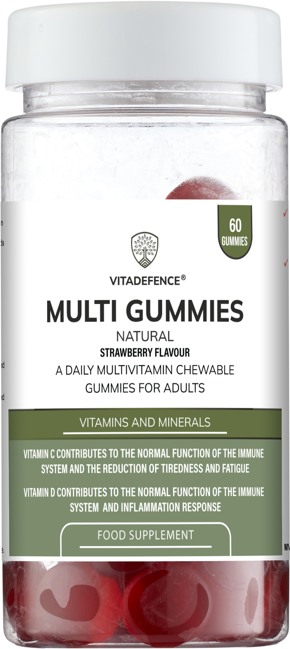 Vitadefence® Multi Gummies – Natural Strawberry Flavour – 60 Gummies