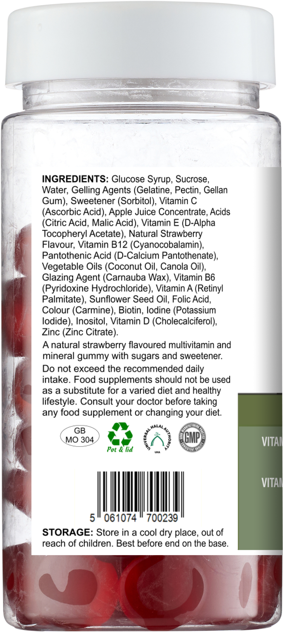 Vitadefence® Multi Gummies – Natural Strawberry Flavour – 60 Gummies