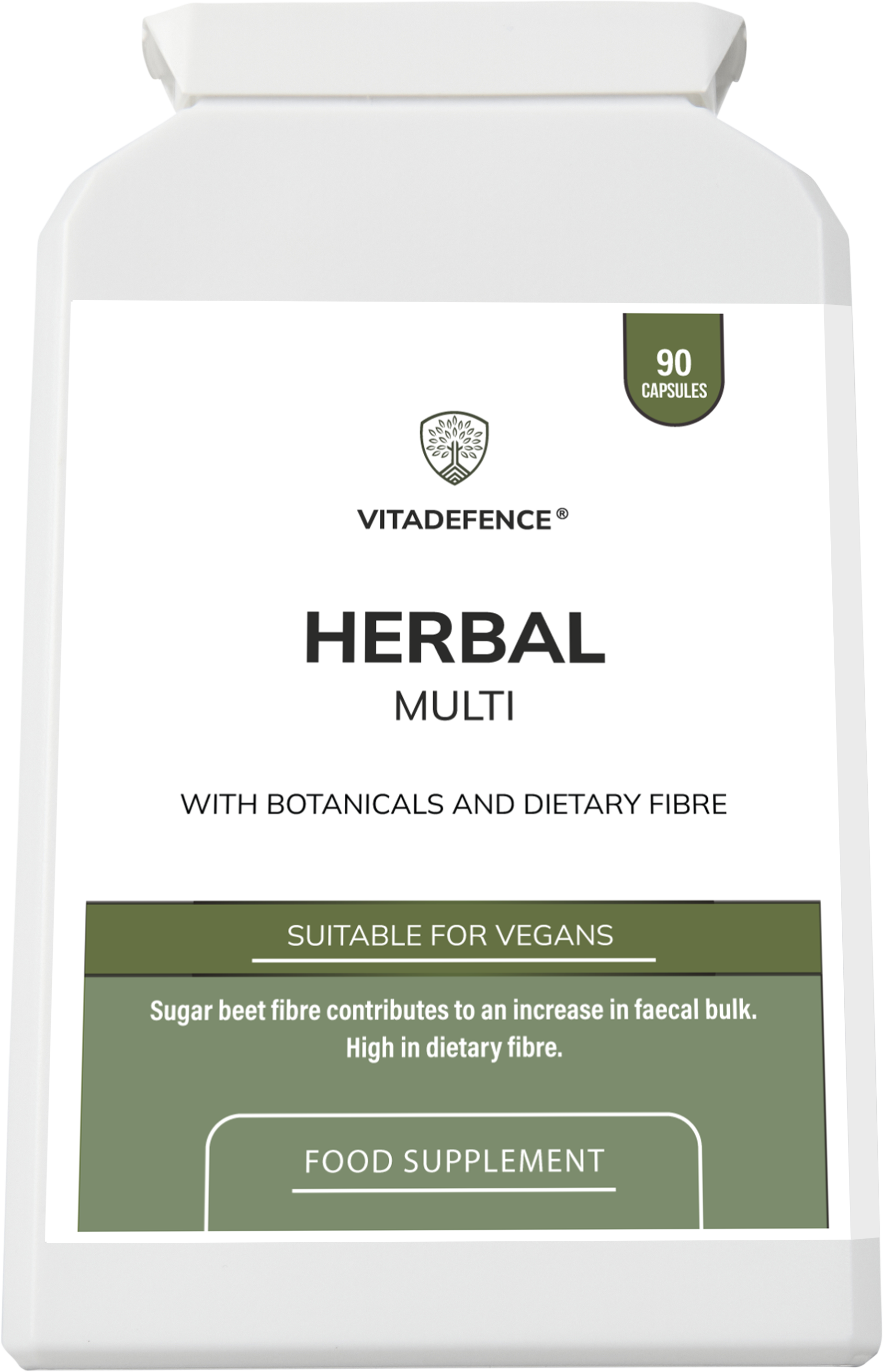 Vitadefence® Herbal Multi – Sugar Beet Fibre & Botanical Blend – 90 Vegan Capsules
