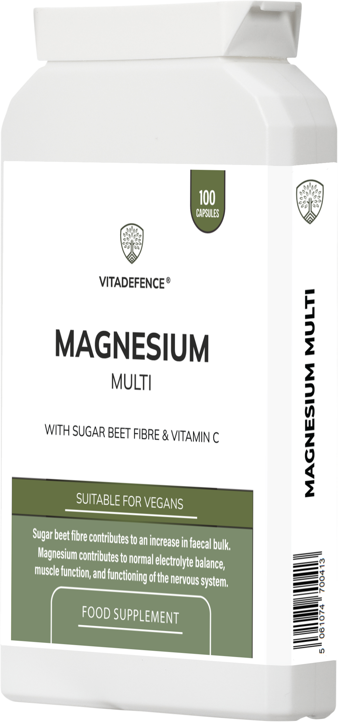 Vitadefence® Magnesium Multi | With Vitamin C & Sugar Beet Fibre – 100 Vegan Capsules