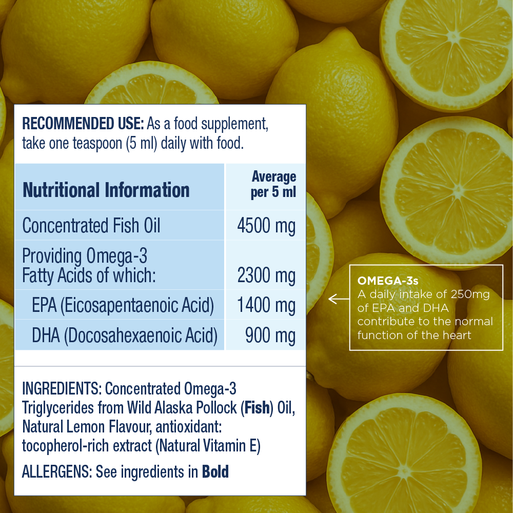 PEAK OMEGA-3 Fish Oil Liquid (Lemon)