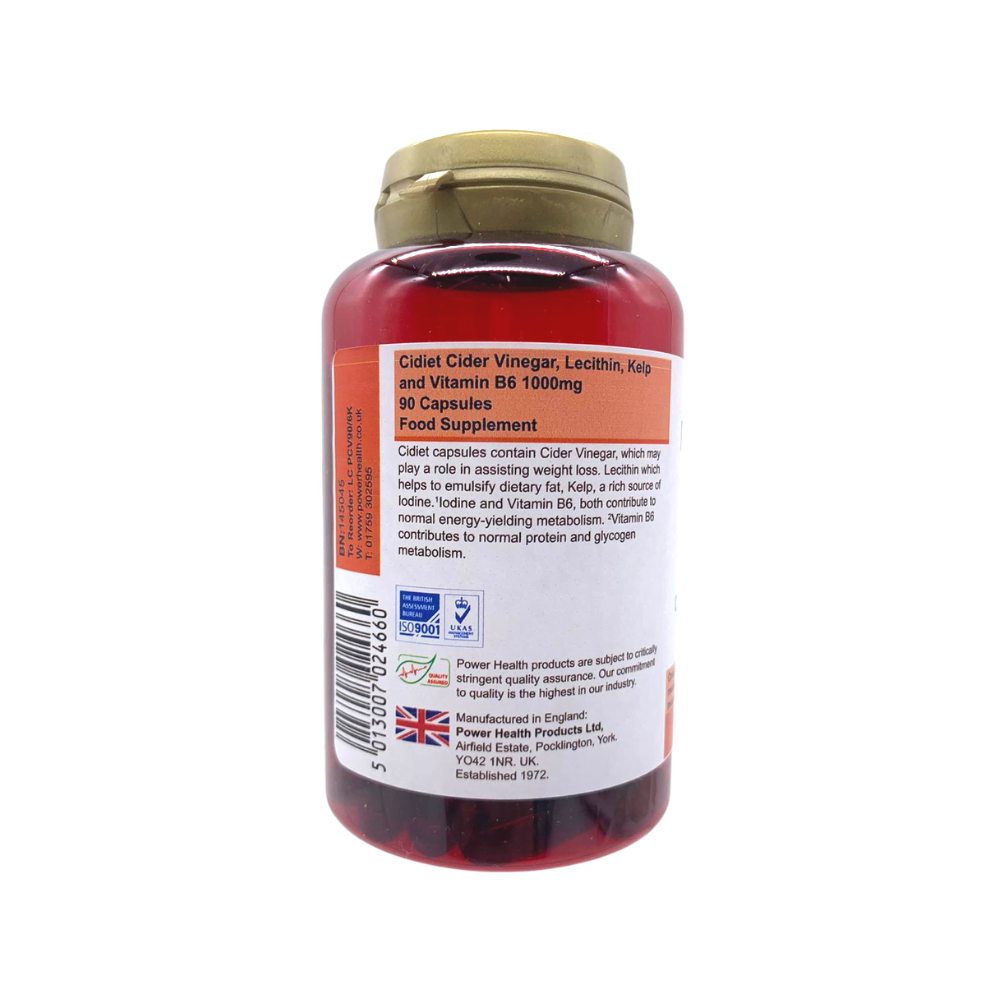 Power Health Cidiet (Cider Vinegar, Kelp, Vitamin B6 & Lecithin) - 90 capsules