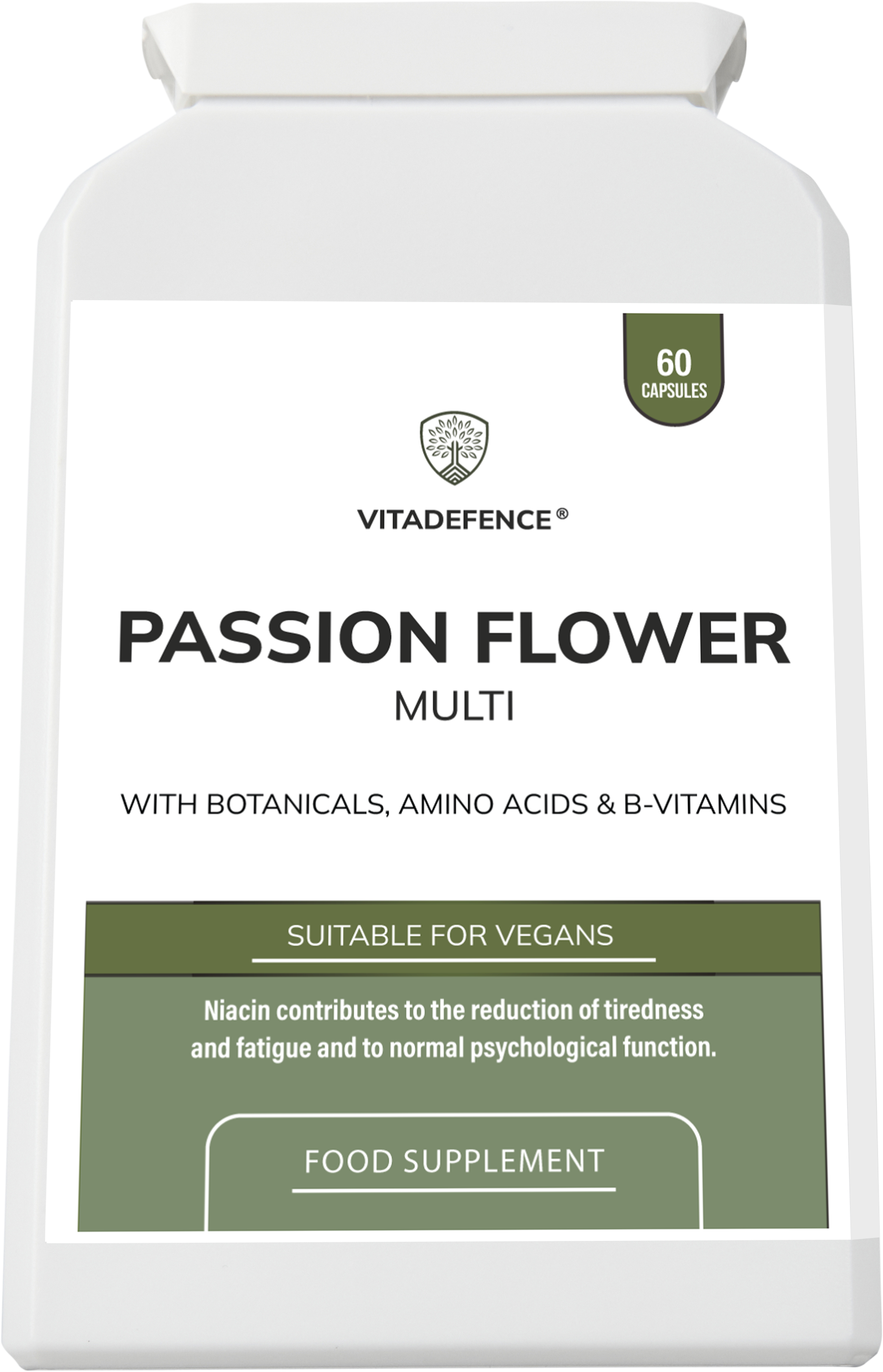 Vitadefence® Passion Flower Multi | With Montmorency Cherry, Chamomile, Ashwagandha & Magnesium – 60 Capsule