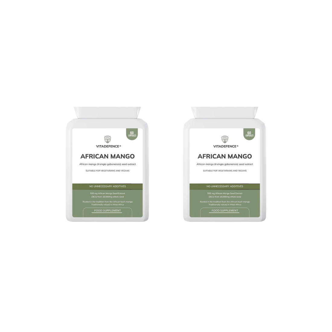 Vitadefence® African Mango 2-Pack | Concentrated Seed Extract 500mg – 120 Capsules (2 x 60)