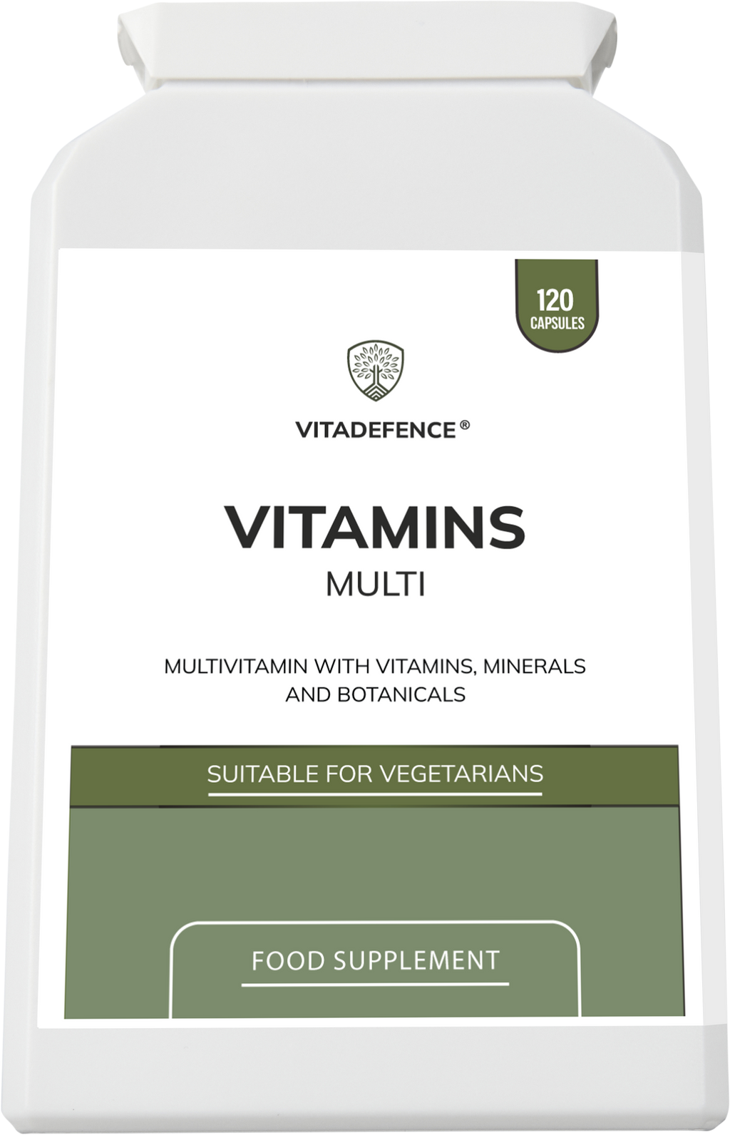 Vitadefence® Vitamins Multi | With Botanicals, Minerals & Live Cultures – 120 Capsules