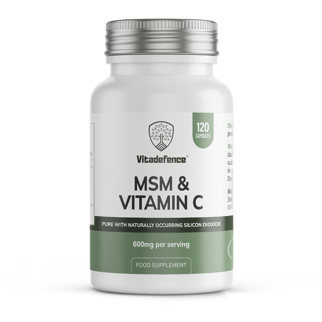 Vitadefence® MSM + Vitamin C | Vegan Capsules – 120 Count