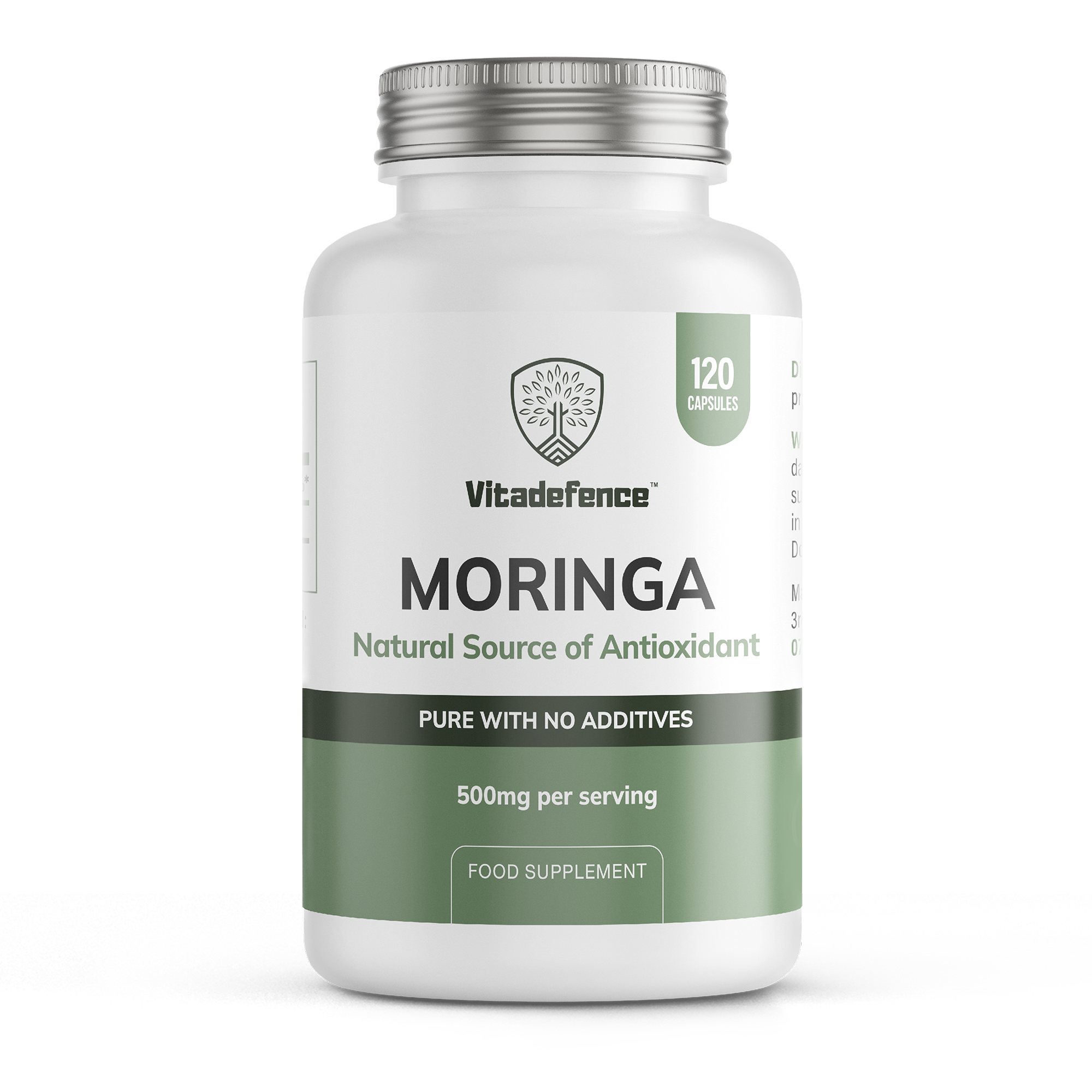 Vitadefence® Moringa Oleifera | 500 mg Vegan Capsules – 120 Count