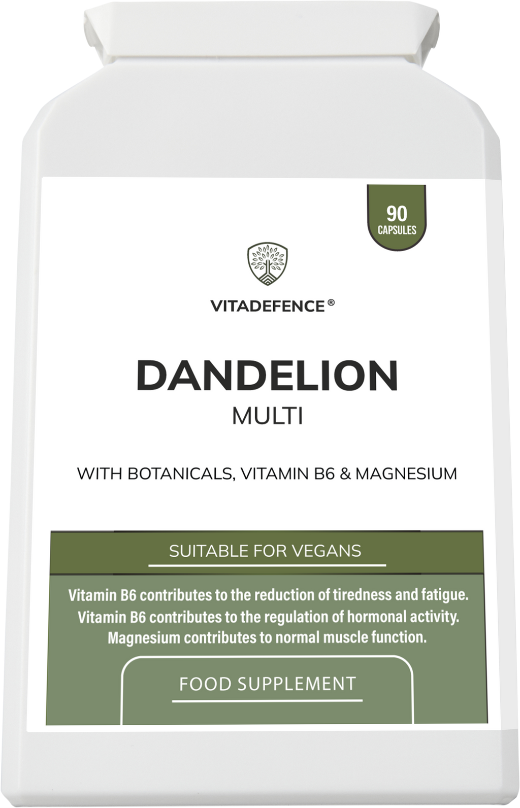 Vitadefence® Dandelion Multi | With Vitamin B6, Magnesium & Botanicals – 90 Capsules