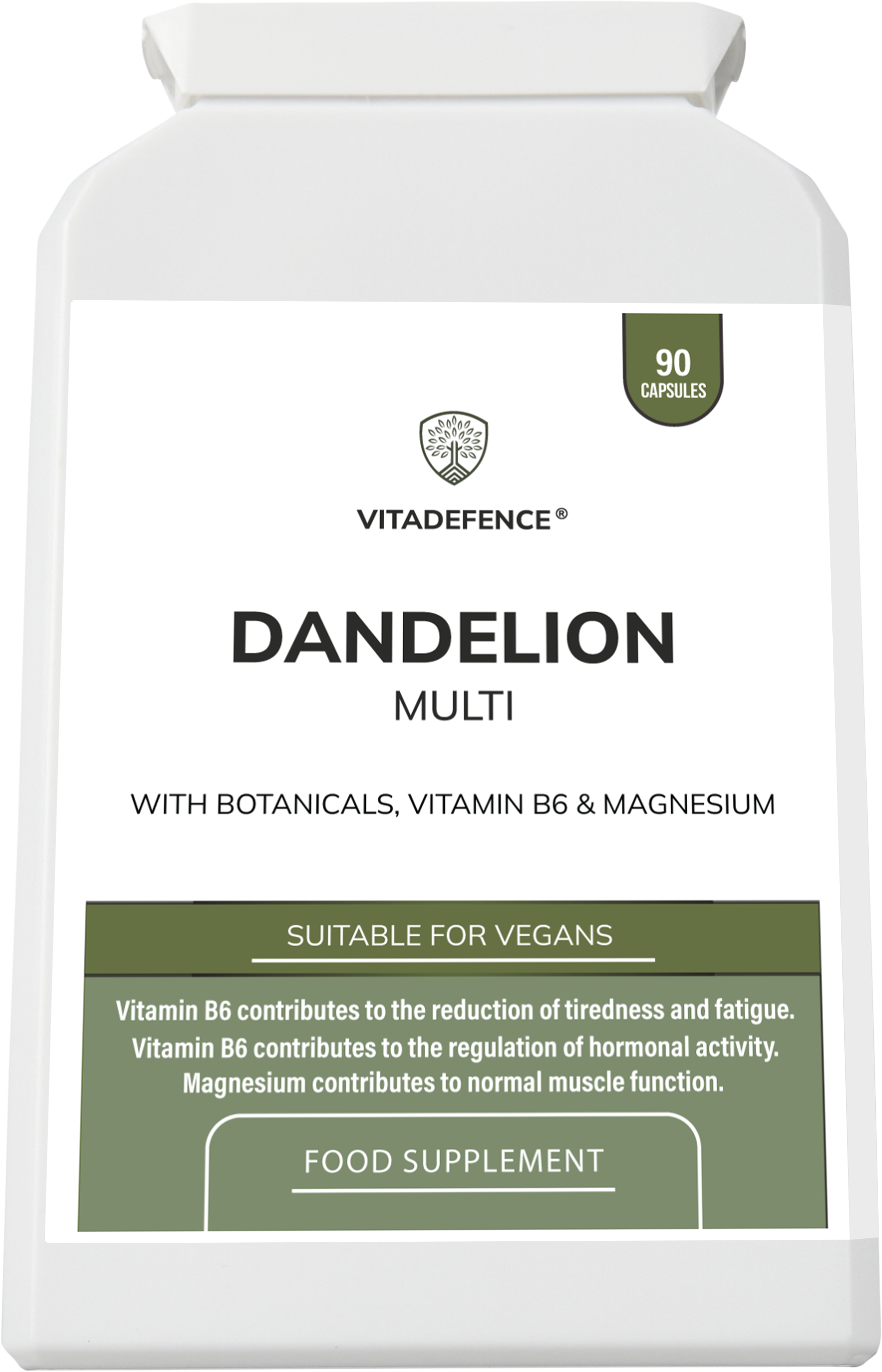 Vitadefence® Dandelion Multi | With Vitamin B6, Magnesium & Botanicals – 90 Capsules