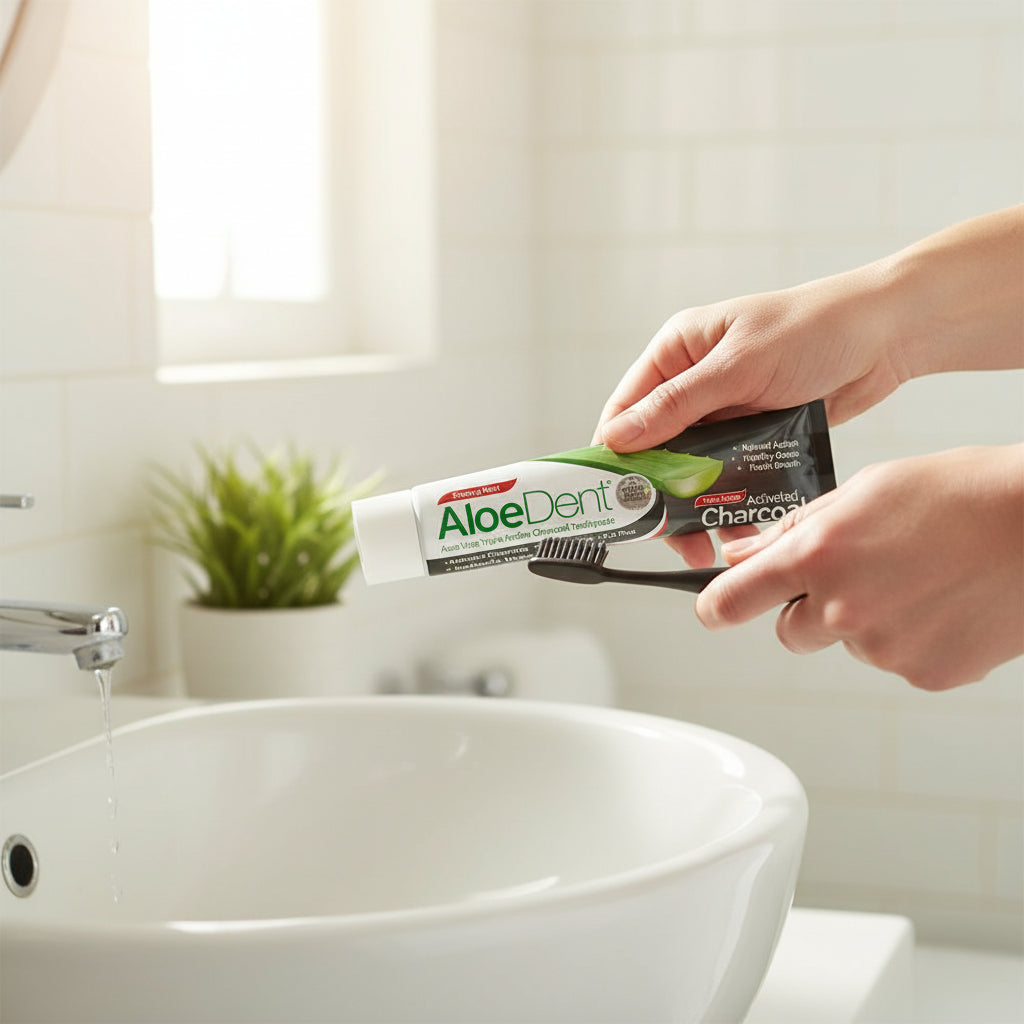Aloedent Aloe Vera Triple Action Charcoal Toothpaste - 100ml