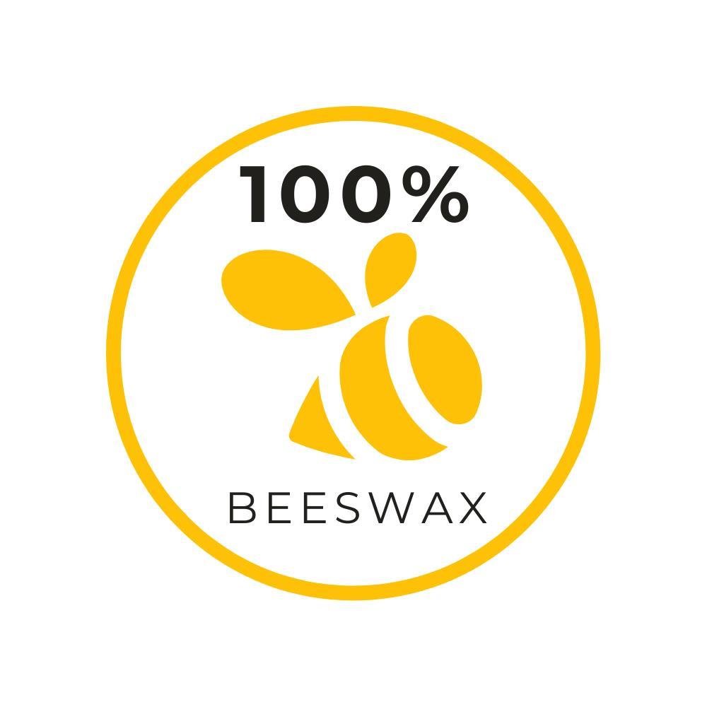 Bee Happy Cube Candle with Bee - Pure Beeswax Candle