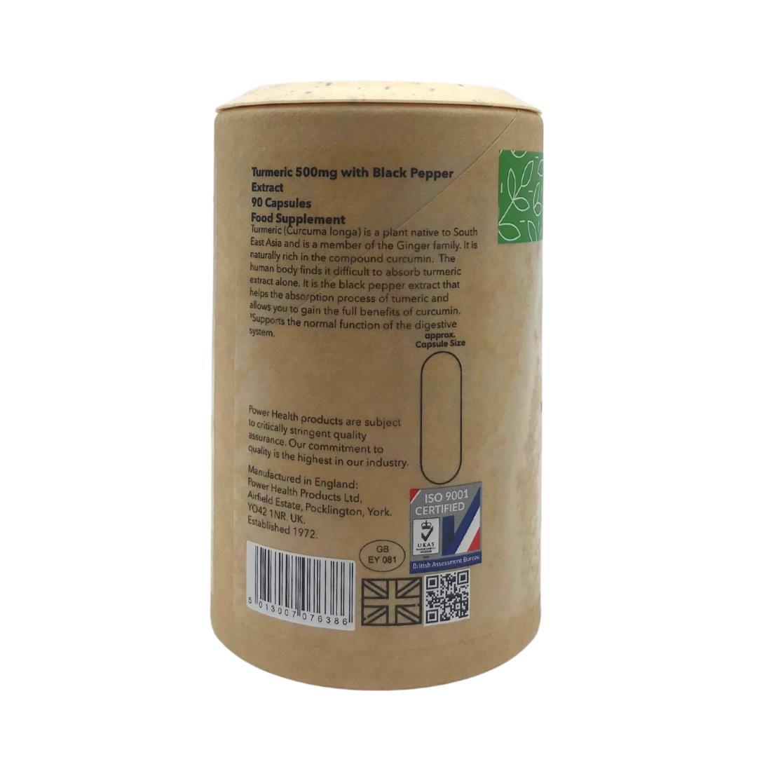 Power Health Turmeric 500mg with Black Pepper 90 capsules