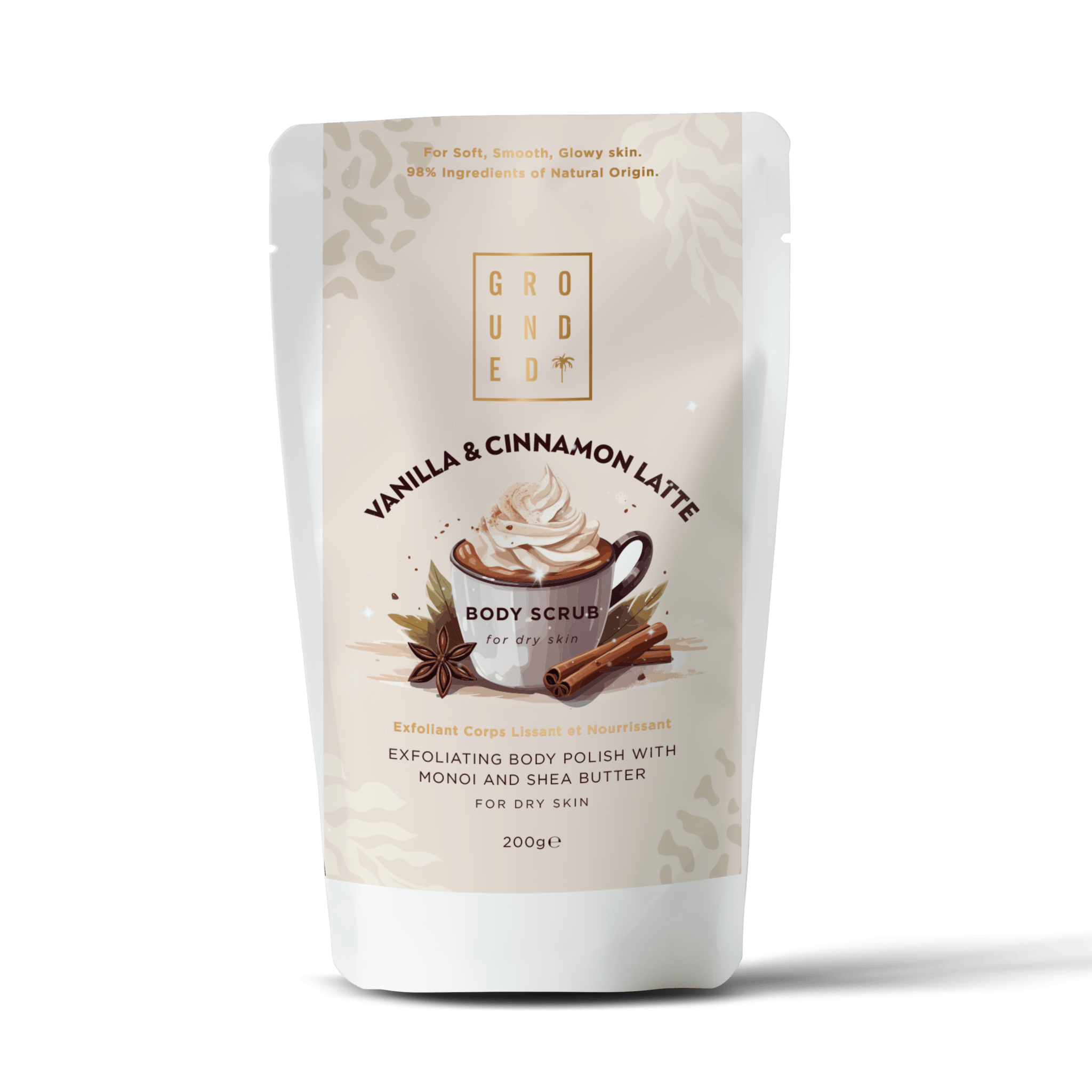 Vanilla and Cinnamon Latte Coffee Body Scrub