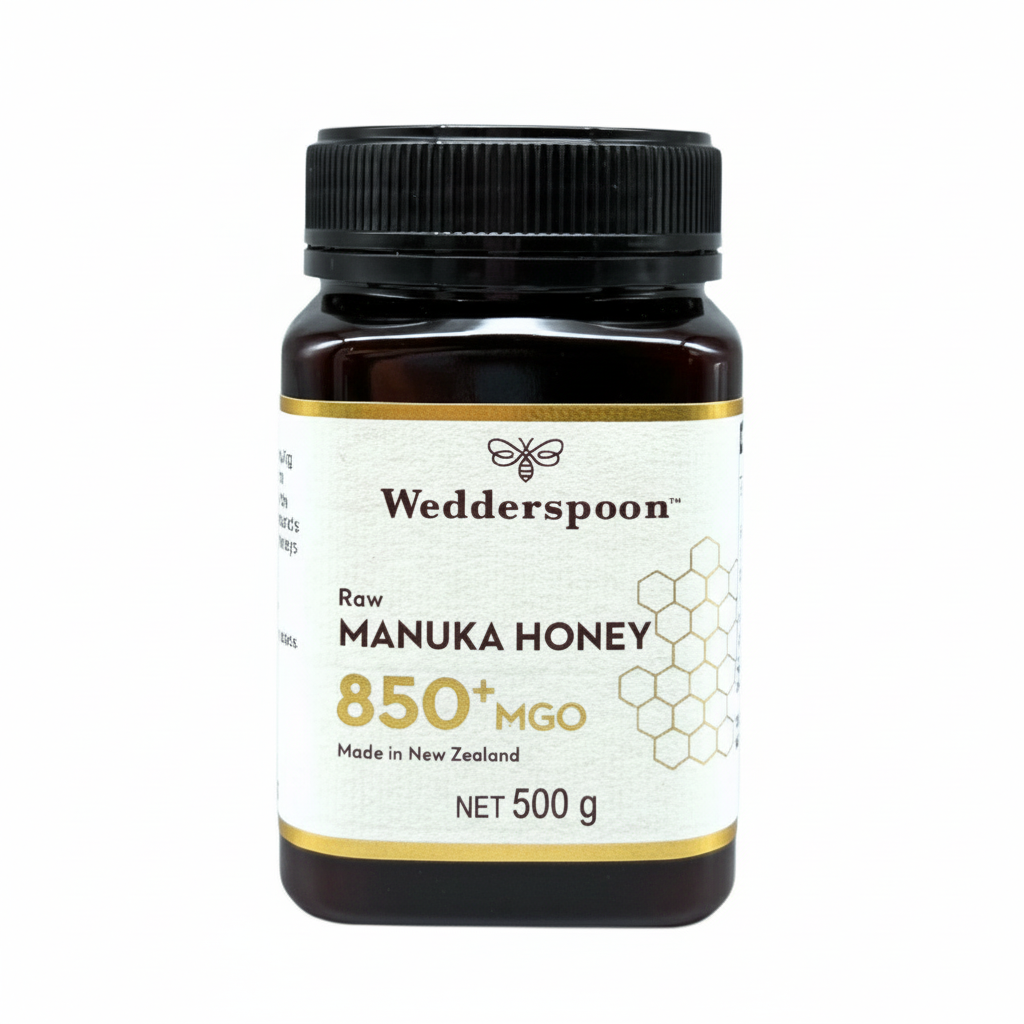 Wedderspoon Raw Manuka Honey 850 MGO (500g) – Pure New Zealand