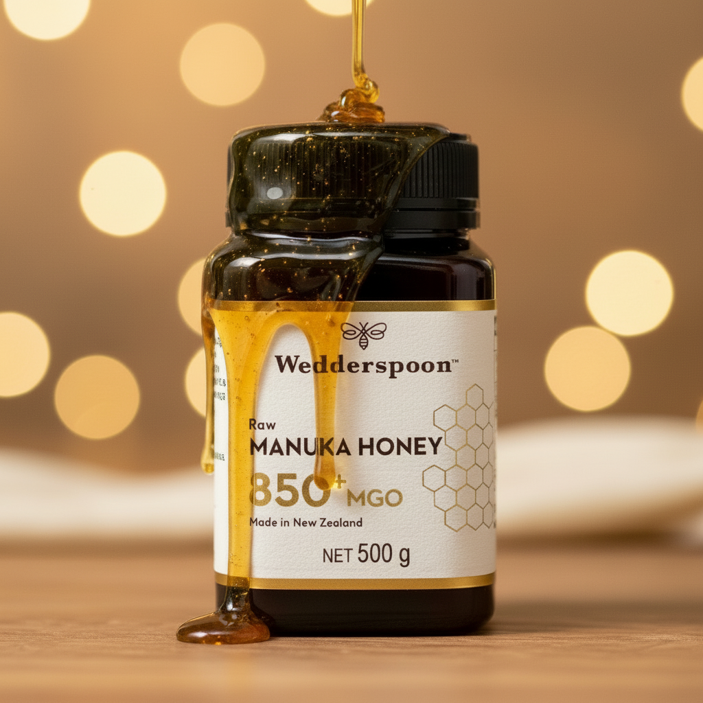 Wedderspoon Raw Manuka Honey 850 MGO (500g) – Pure New Zealand