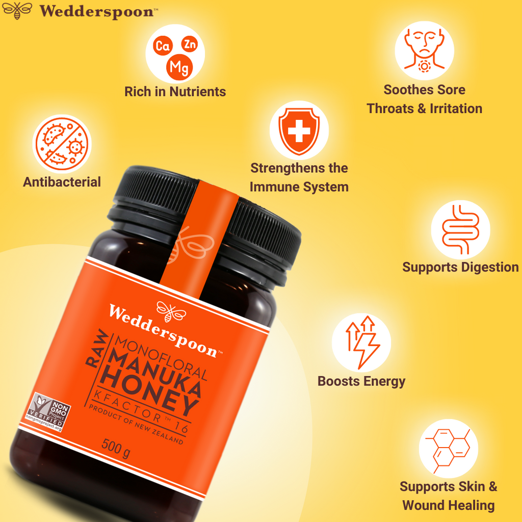 Wedderspoon RAW Manuka Honey KFactor 16+ 500g